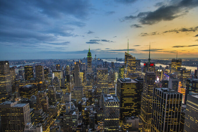 NYC in Blues en Yellows