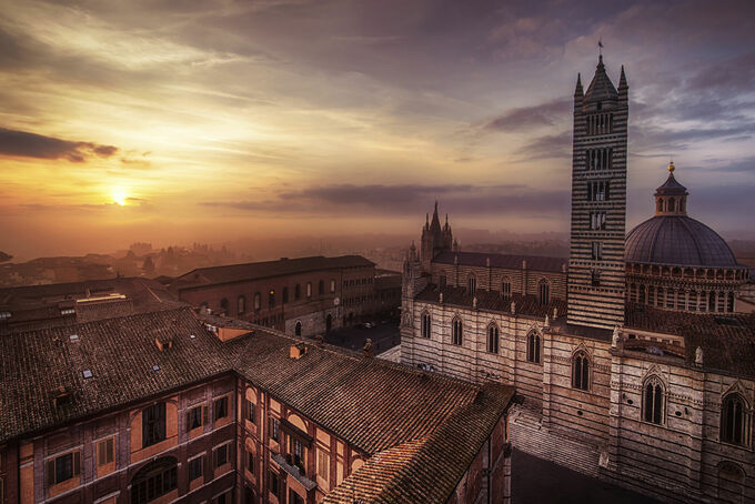 Foggy Tuscany, Siena