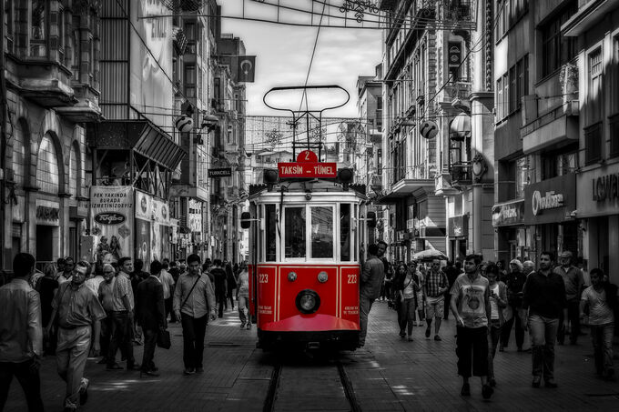 Historische tram in Istanbul