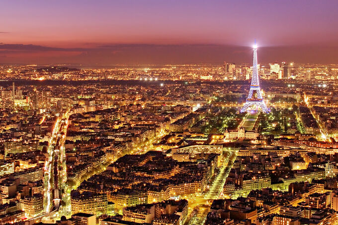 Paris cityscape at Night