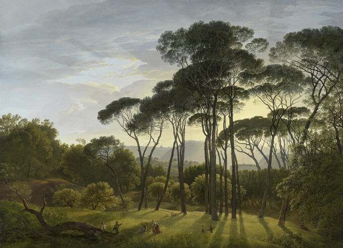 Italian Landscape with Umbrella Pines