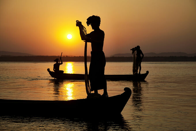 Sunset in Mandalay, Myanmar