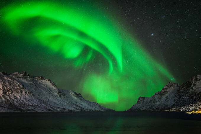 Aurora on Ersfjord, Norway