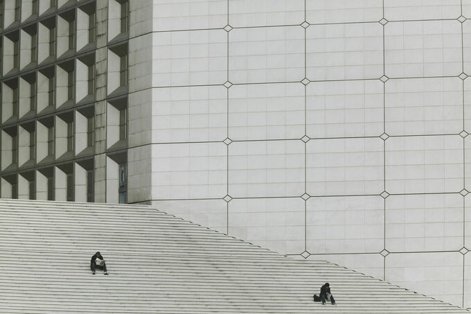 Stairs with space