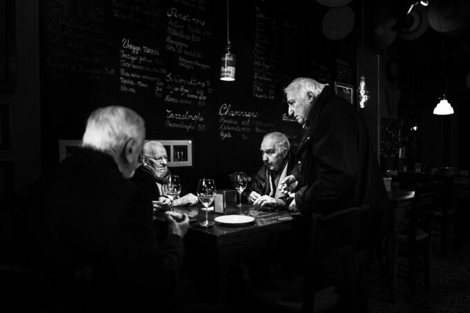 Italianen in een bar