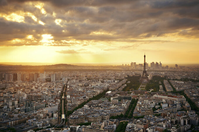 Paris City Sunset