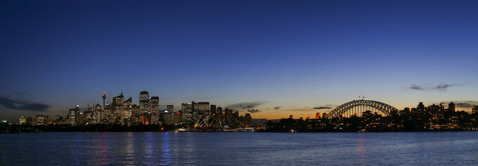 Sydney Skyline Sunset Panorama