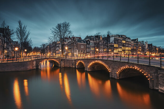 Keizersgracht evening lights