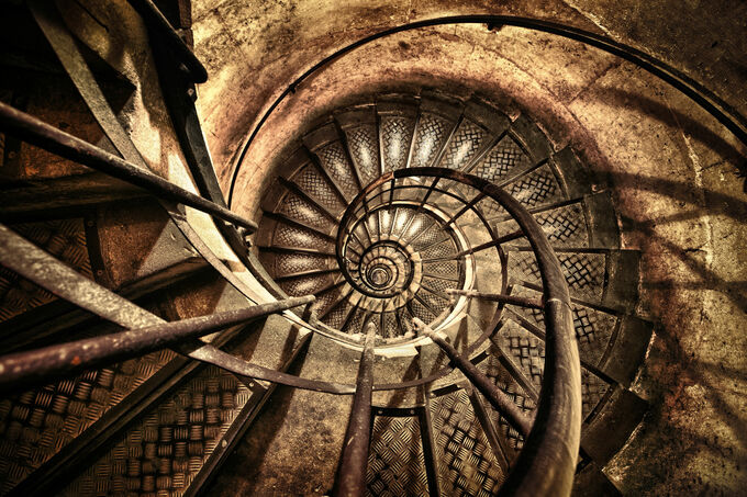 Spiral staircase in Paris
