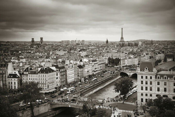 Paris rooftop view