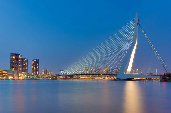 Erasmusbrug at blue hour