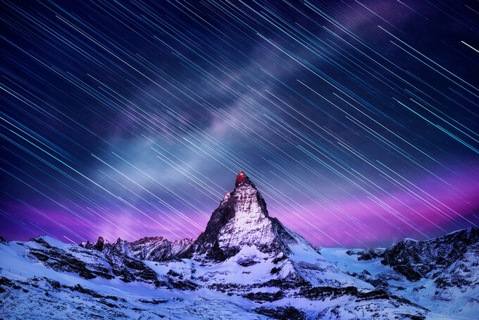 Startrails on Matterhorn