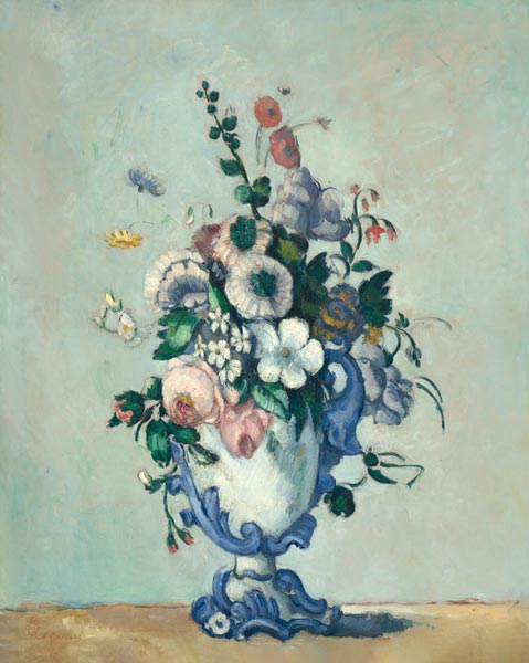 Bloemen in een Rococo Vaas, Paul Cezanne