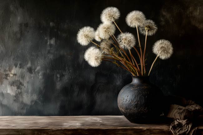 Dandelion Black on Black