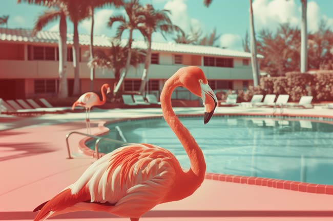 Flamingos in Florida