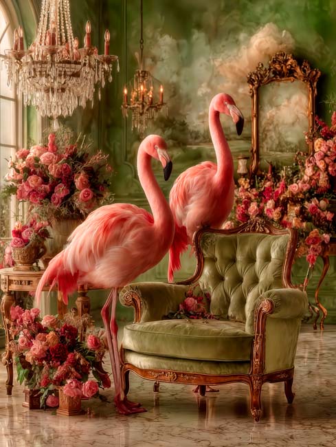 Flamingos bij de Fauteuil