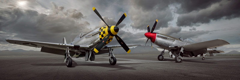 Twee P51 Mustangs