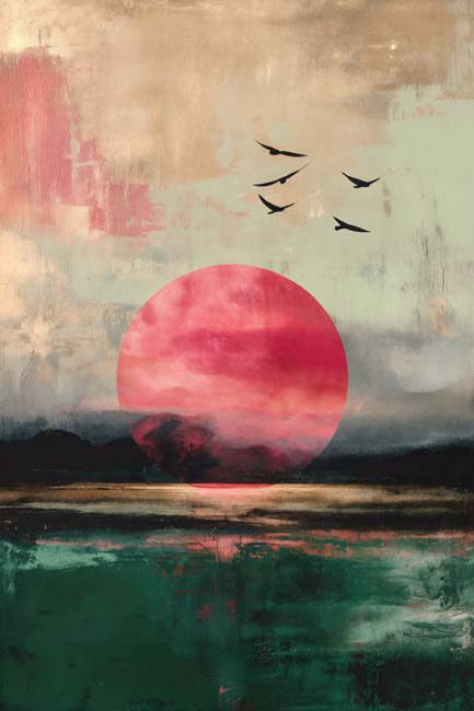 Pink sun