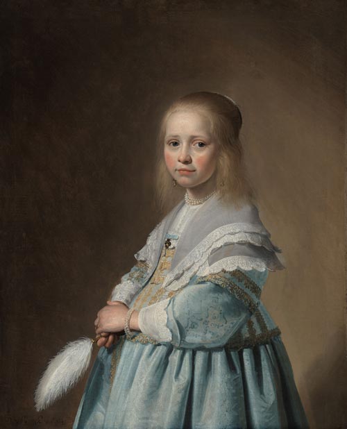 Portret van een meisje in het blauw - J.C. Verspronck