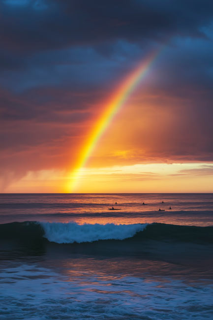 Surfers at Sunset