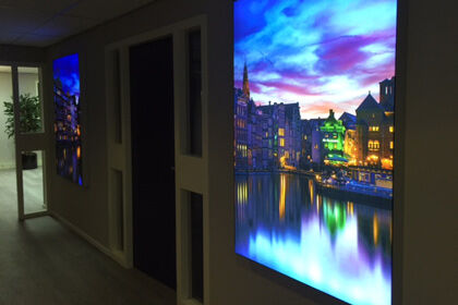 LED canvas schilderij tweeluik