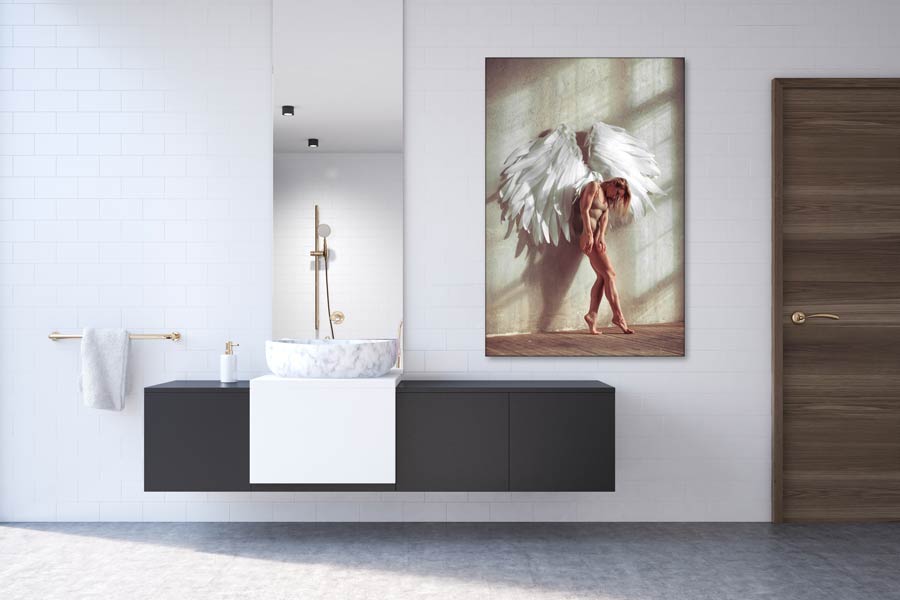 Elegant schilderij, badkamer