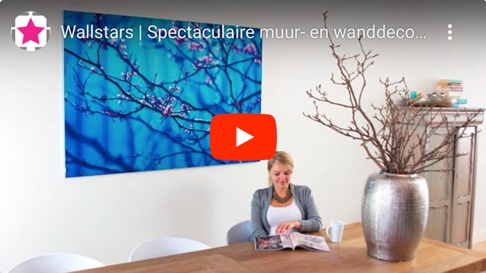 Wallstars video van verwisselbare schilderijen voor in de tuin